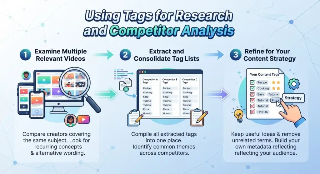 Comparing YouTube video tags for competitor research