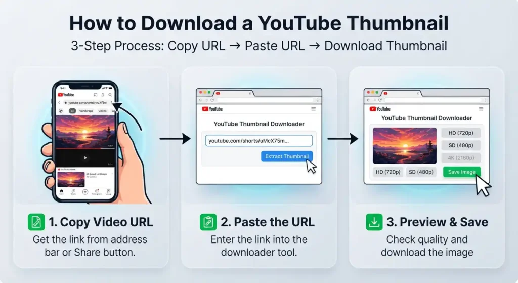 Download YouTube thumbnail steps
